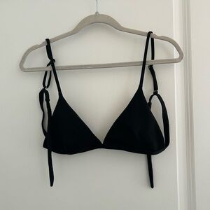 Black triangle bikini top
